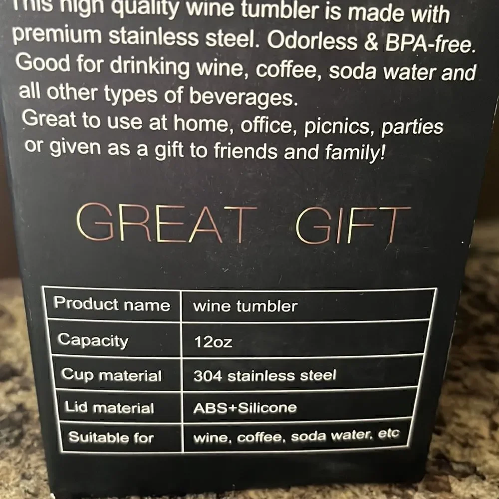 New in Box 12 oz Wine Tumbler